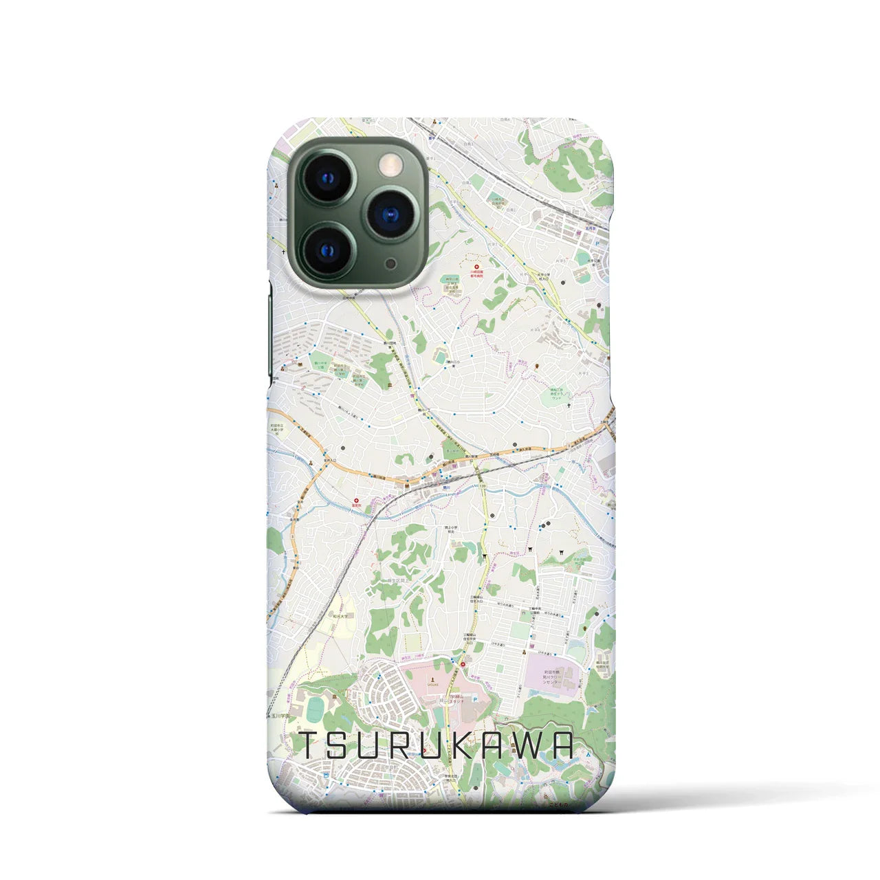 【鶴川(東京都)】地図柄iPhoneケース(バックカバータイプ)