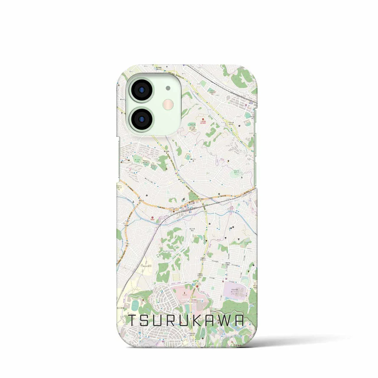 【鶴川(東京都)】地図柄iPhoneケース(バックカバータイプ)