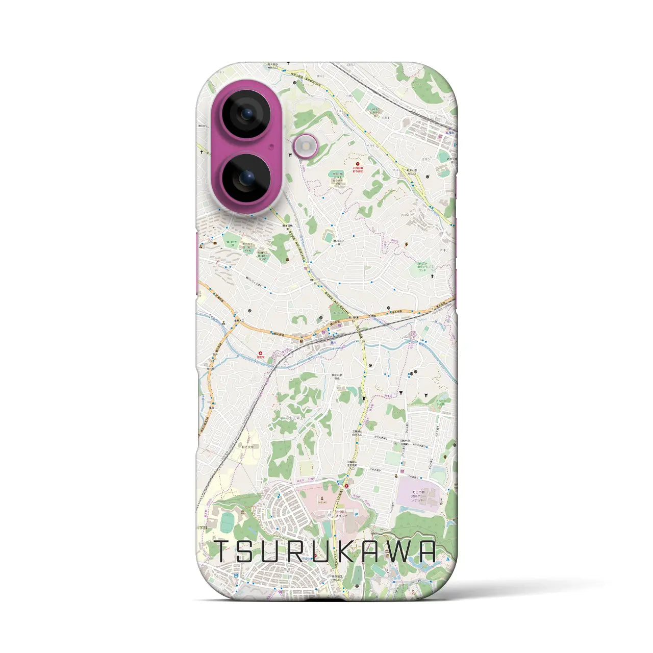 【鶴川(東京都)】地図柄iPhoneケース(バックカバータイプ)