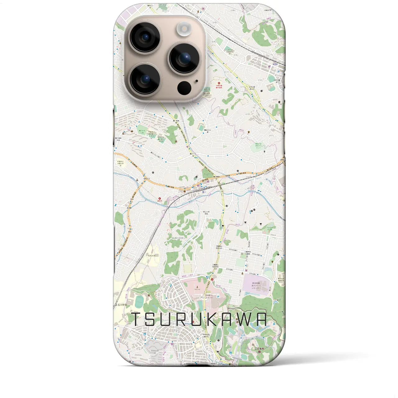【鶴川(東京都)】地図柄iPhoneケース(バックカバータイプ)