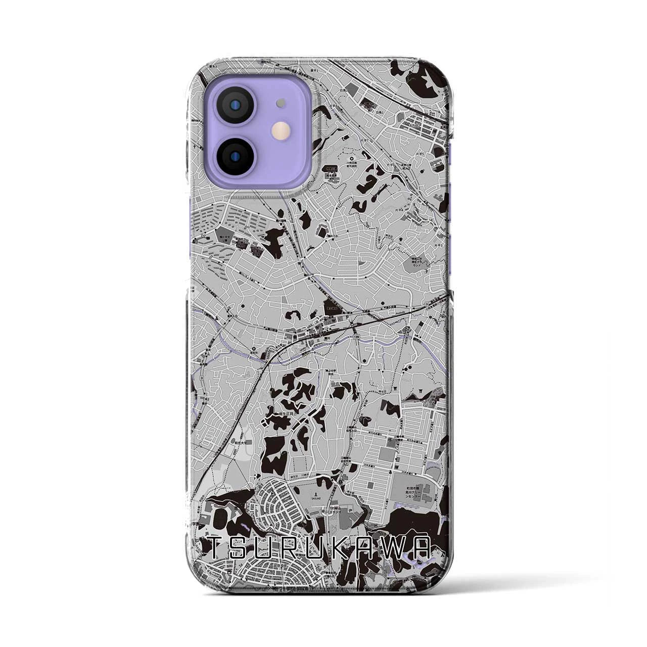 【鶴川(東京都)】地図柄iPhoneケース(クリアタイプ)