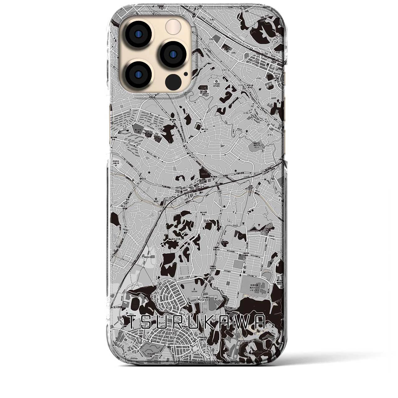 【鶴川(東京都)】地図柄iPhoneケース(クリアタイプ)