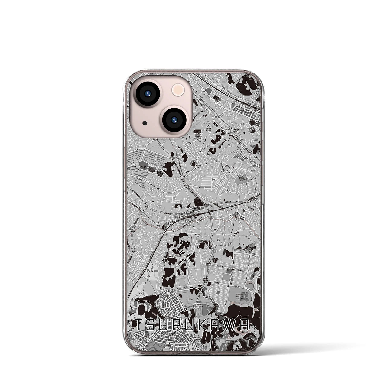 【鶴川(東京都)】地図柄iPhoneケース(クリアタイプ)