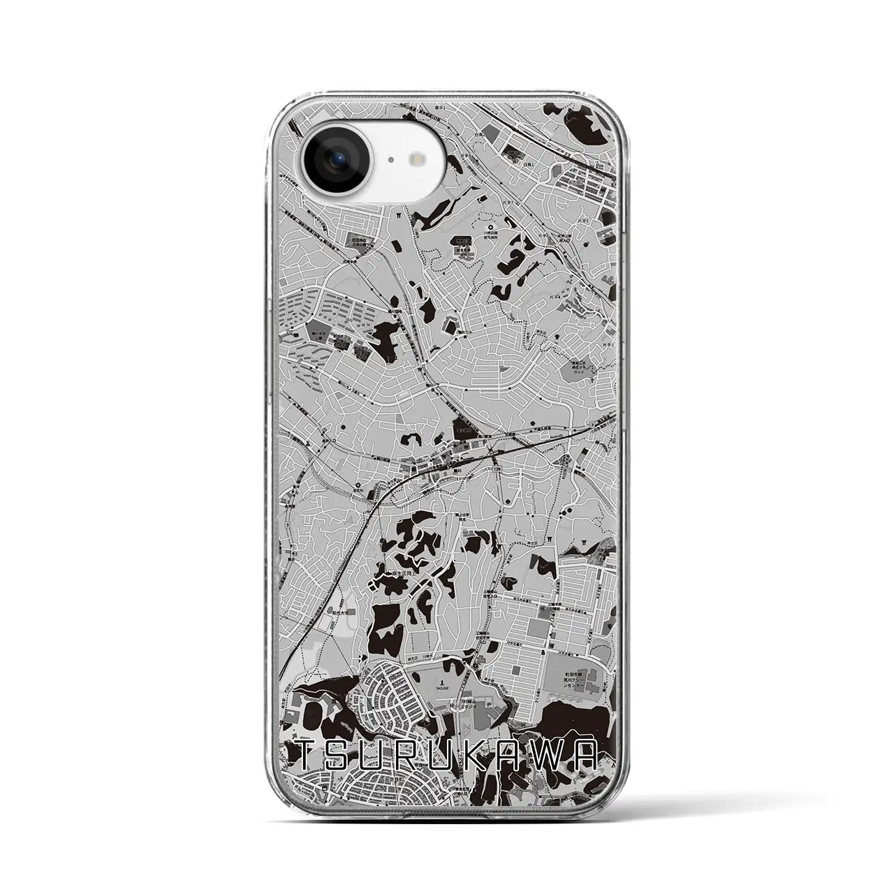 【鶴川(東京都)】地図柄iPhoneケース(クリアタイプ)