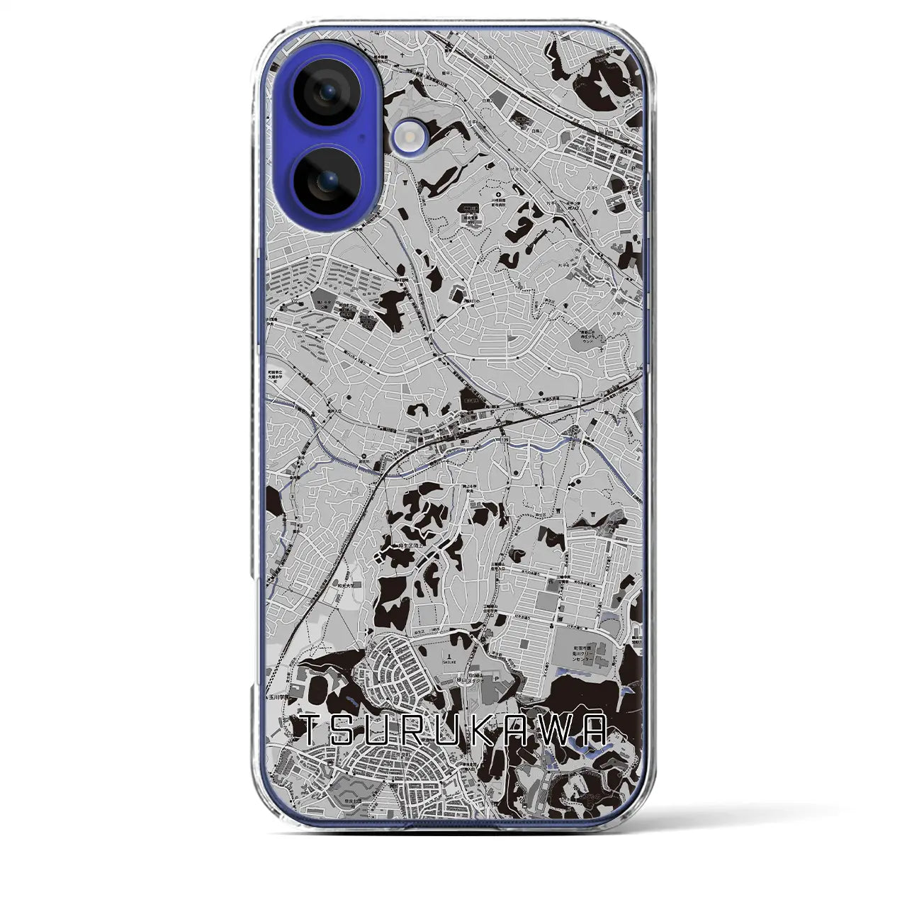 【鶴川(東京都)】地図柄iPhoneケース(クリアタイプ)