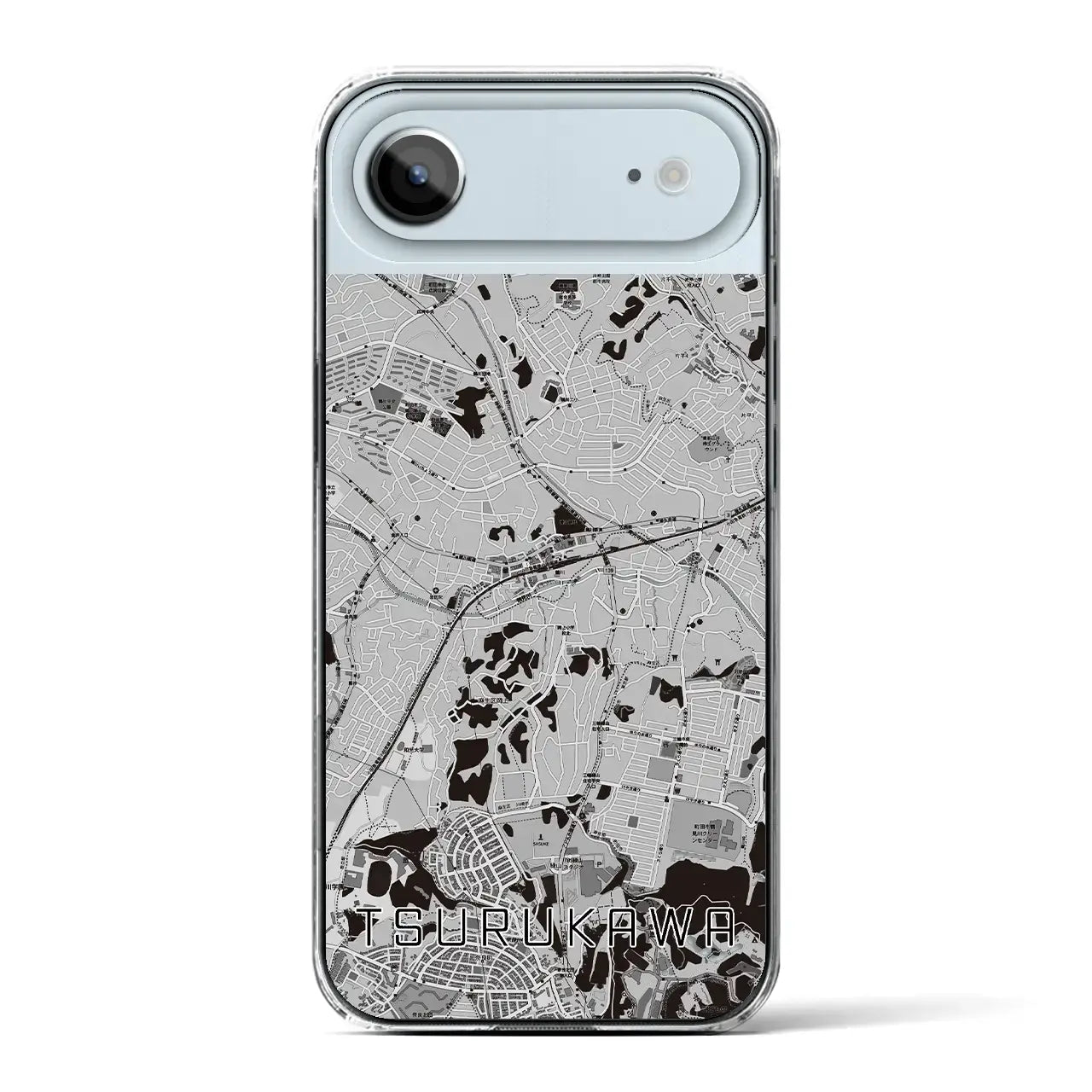 【鶴川(東京都)】地図柄iPhoneケース(クリアタイプ)