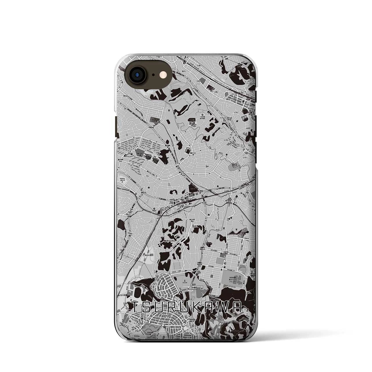 【鶴川(東京都)】地図柄iPhoneケース(クリアタイプ)