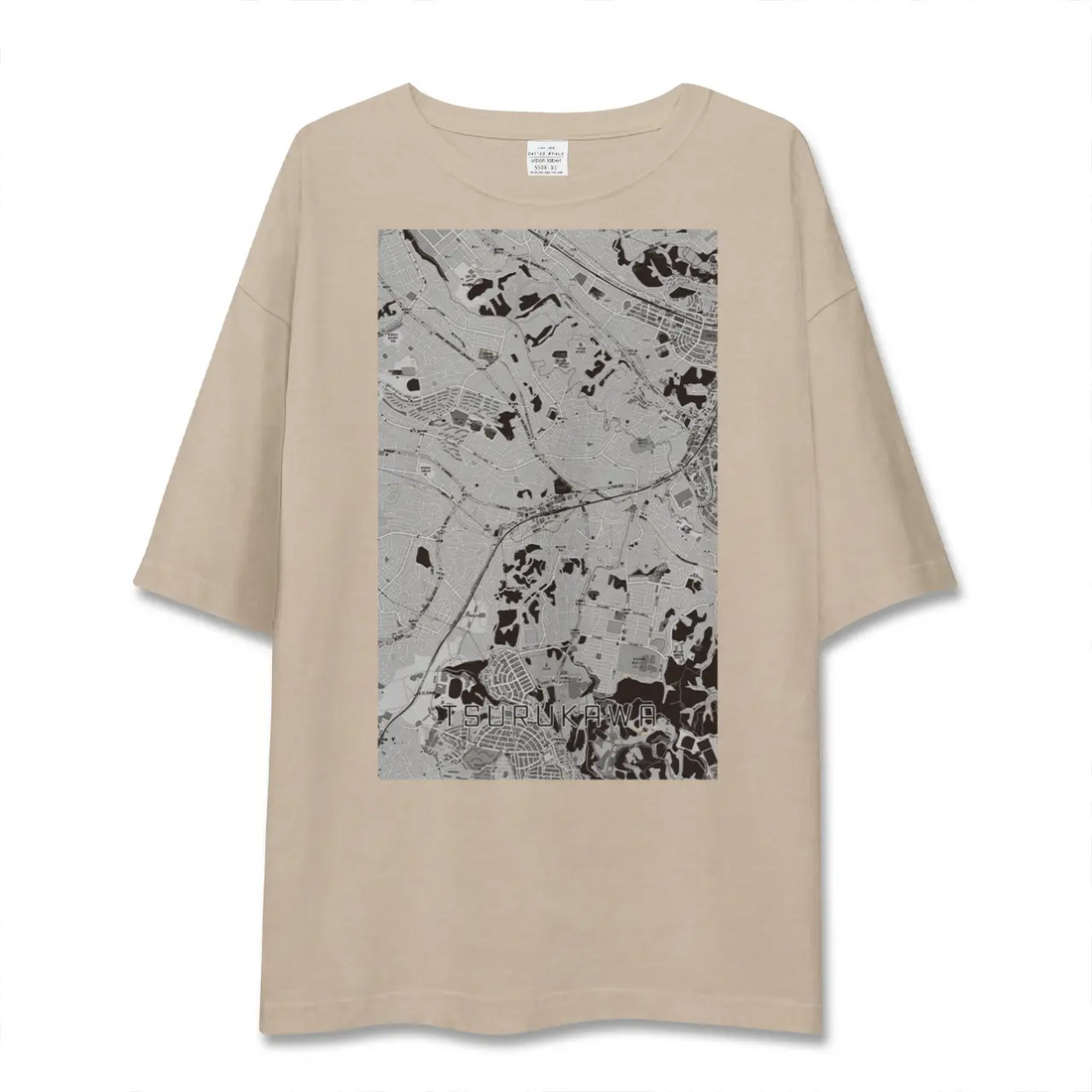 【鶴川(東京都)】地図柄ビッグシルエットTシャツ