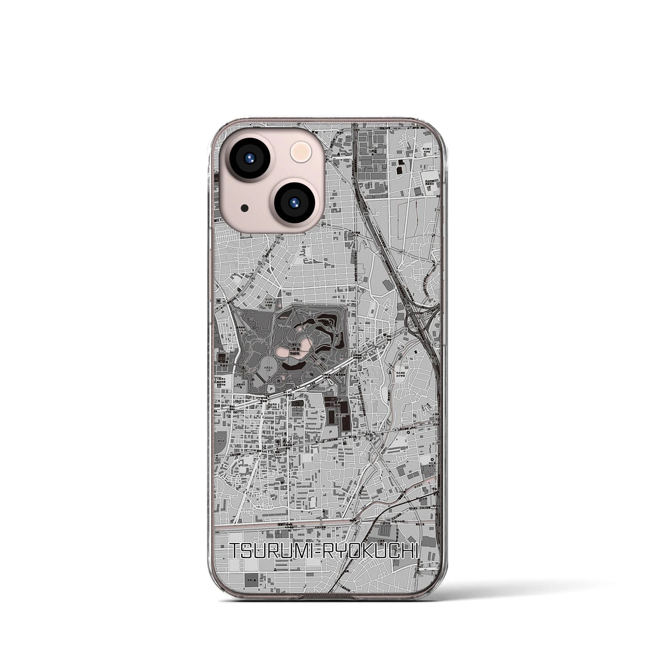 【鶴見緑地(大阪府)】地図柄iPhoneケース(クリアタイプ)