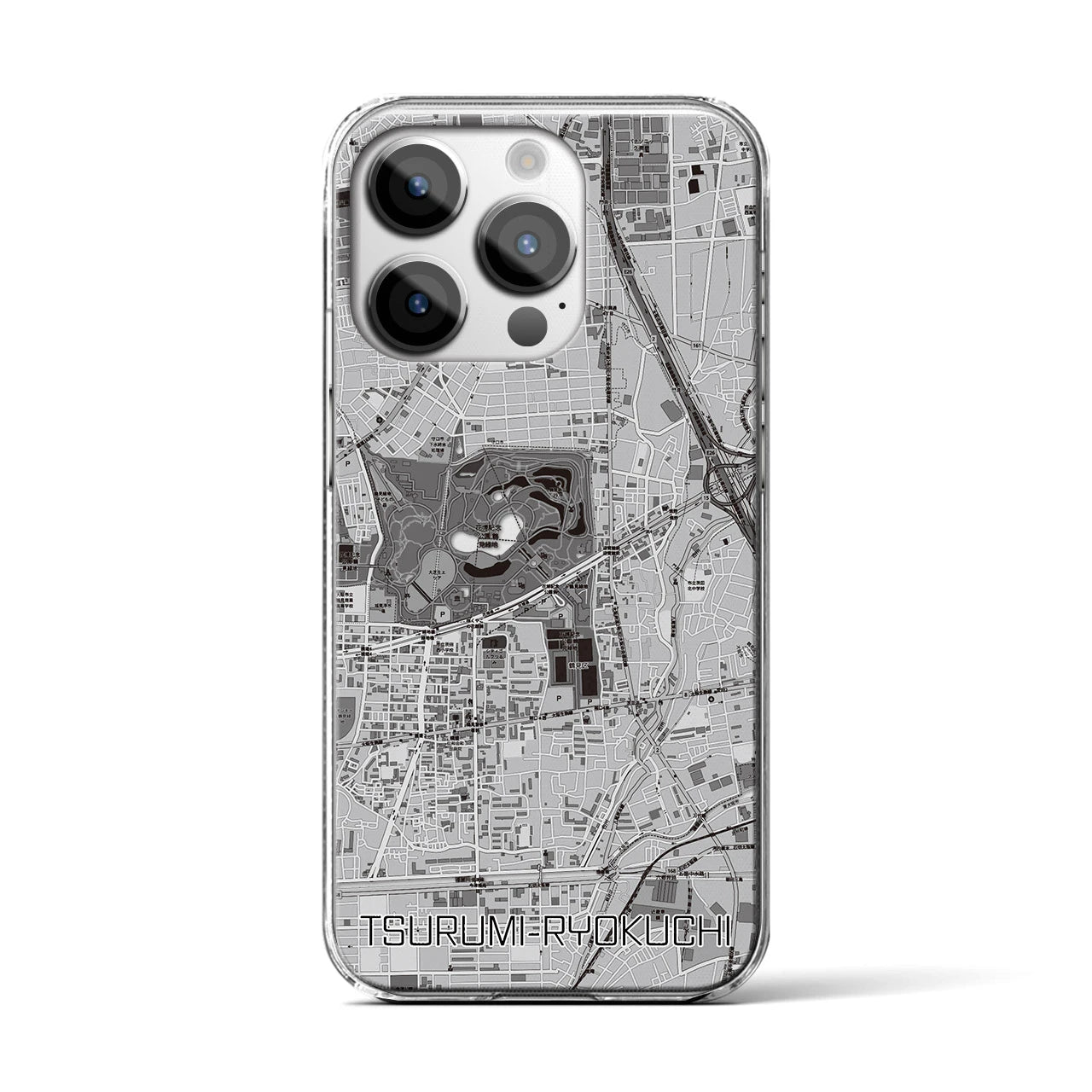 【鶴見緑地(大阪府)】地図柄iPhoneケース(クリアタイプ)