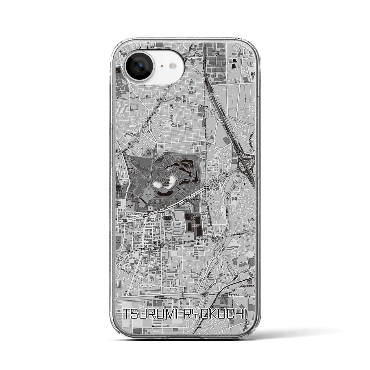 【鶴見緑地(大阪府)】地図柄iPhoneケース(クリアタイプ)