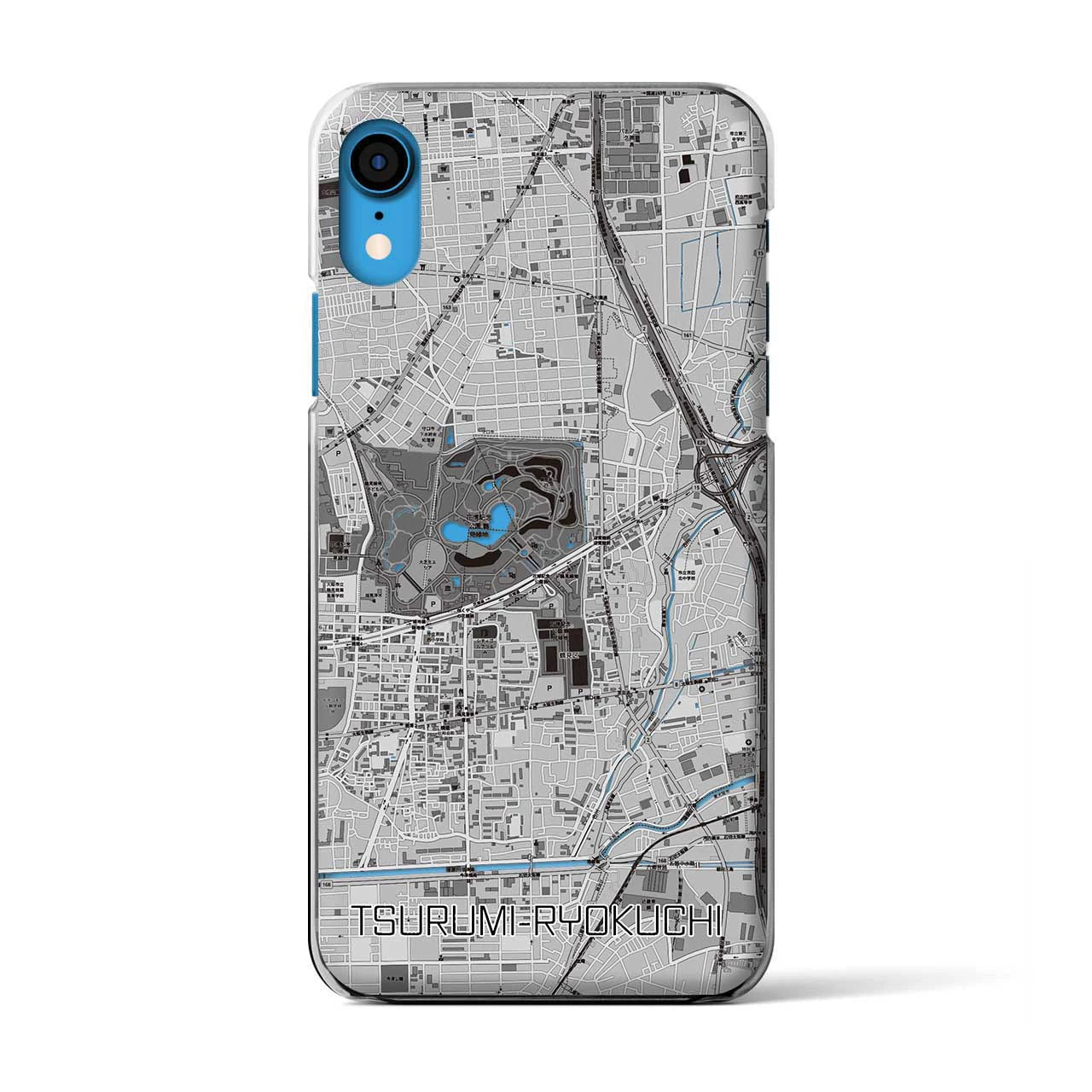 【鶴見緑地(大阪府)】地図柄iPhoneケース(クリアタイプ)