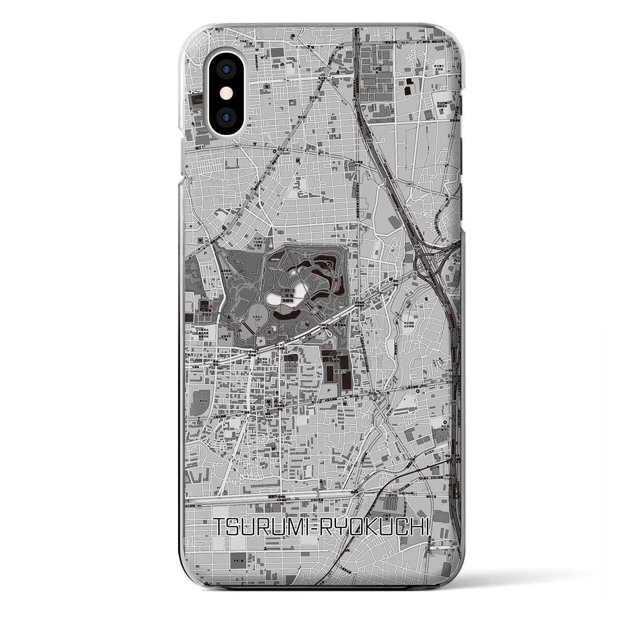 【鶴見緑地(大阪府)】地図柄iPhoneケース(クリアタイプ)