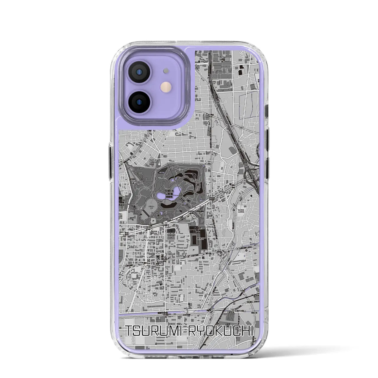 【鶴見緑地(大阪府)】地図柄iPhoneケース(MagSafeタイプ)