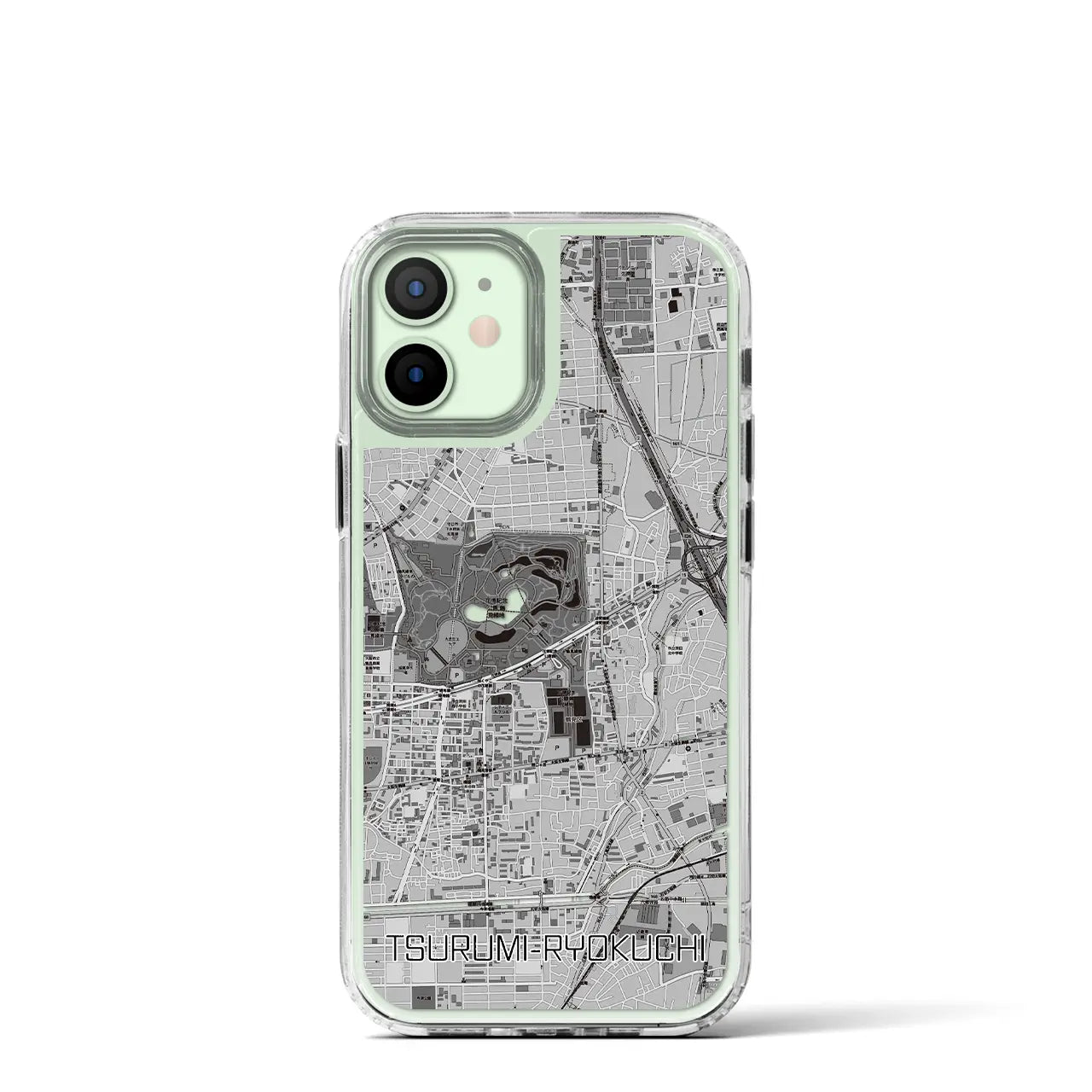 【鶴見緑地(大阪府)】地図柄iPhoneケース(MagSafeタイプ)
