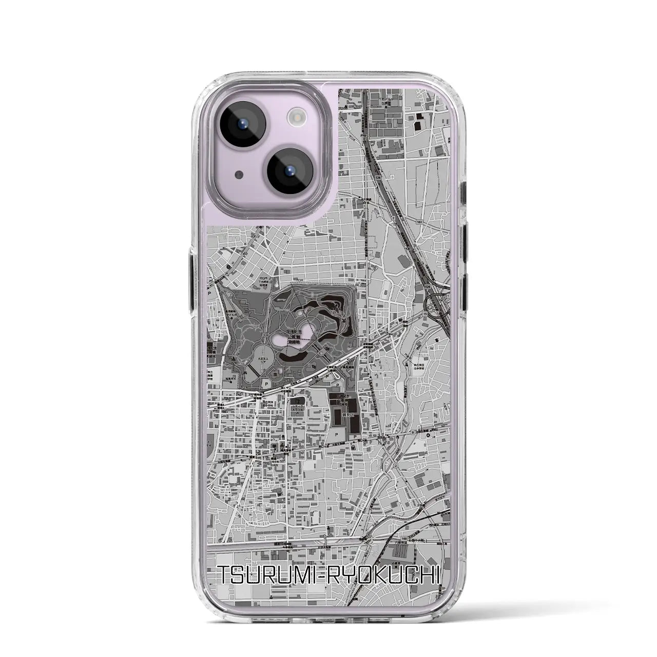 【鶴見緑地(大阪府)】地図柄iPhoneケース(MagSafeタイプ)
