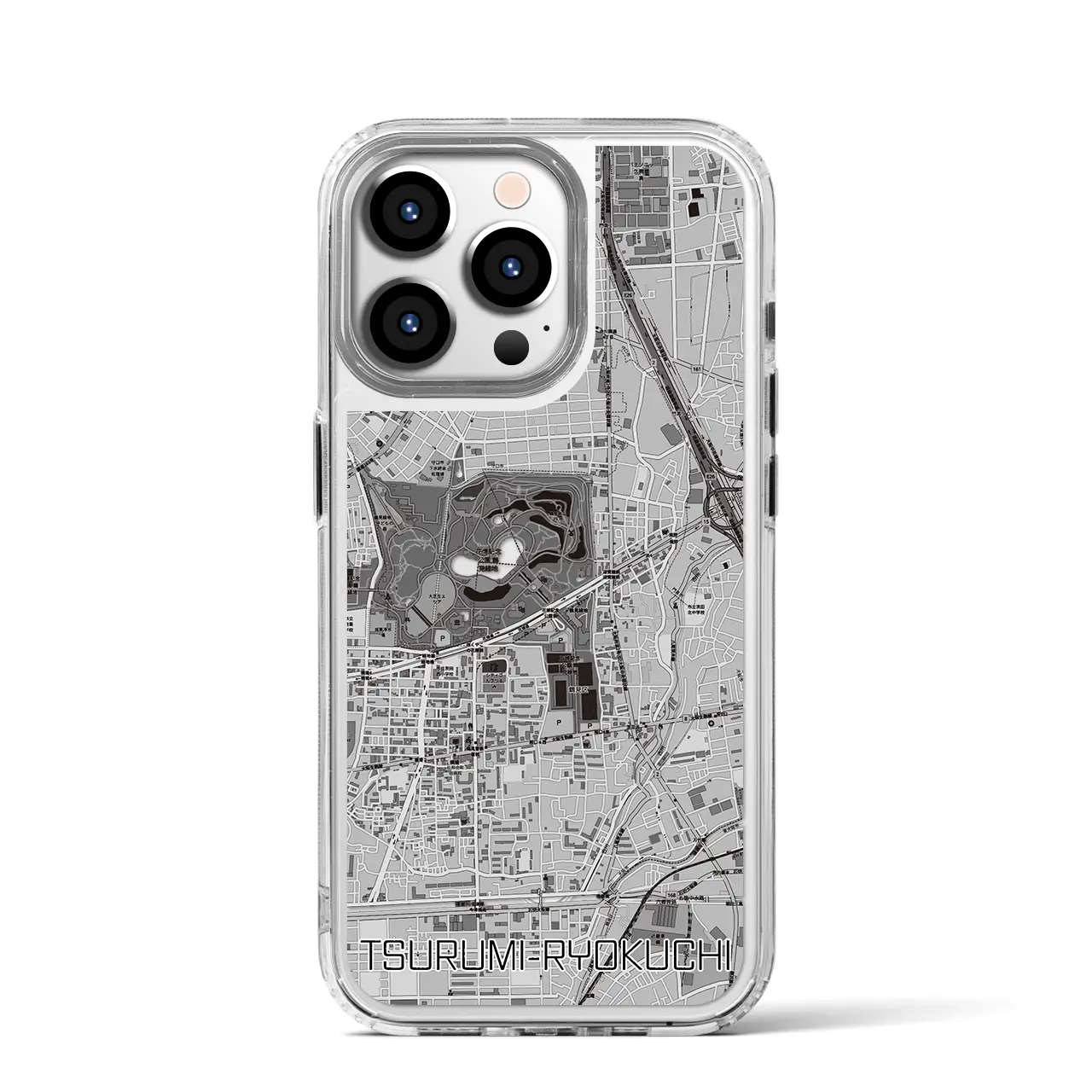 【鶴見緑地(大阪府)】地図柄iPhoneケース(MagSafeタイプ)