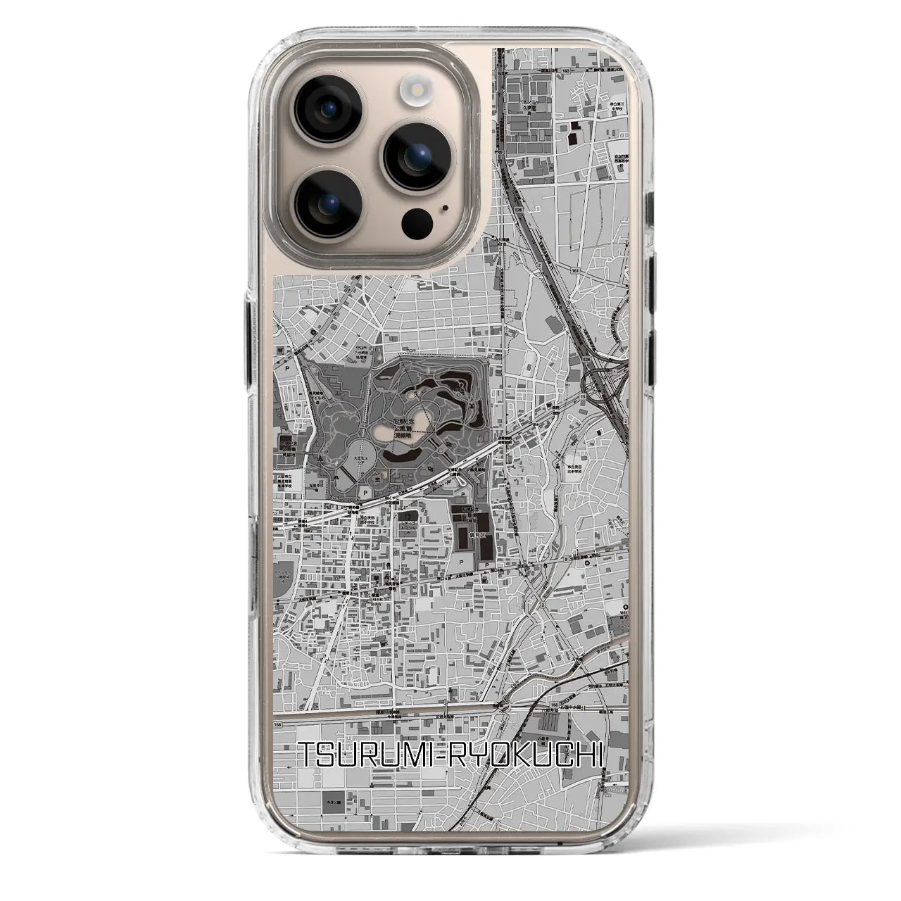 【鶴見緑地(大阪府)】地図柄iPhoneケース(MagSafeタイプ)