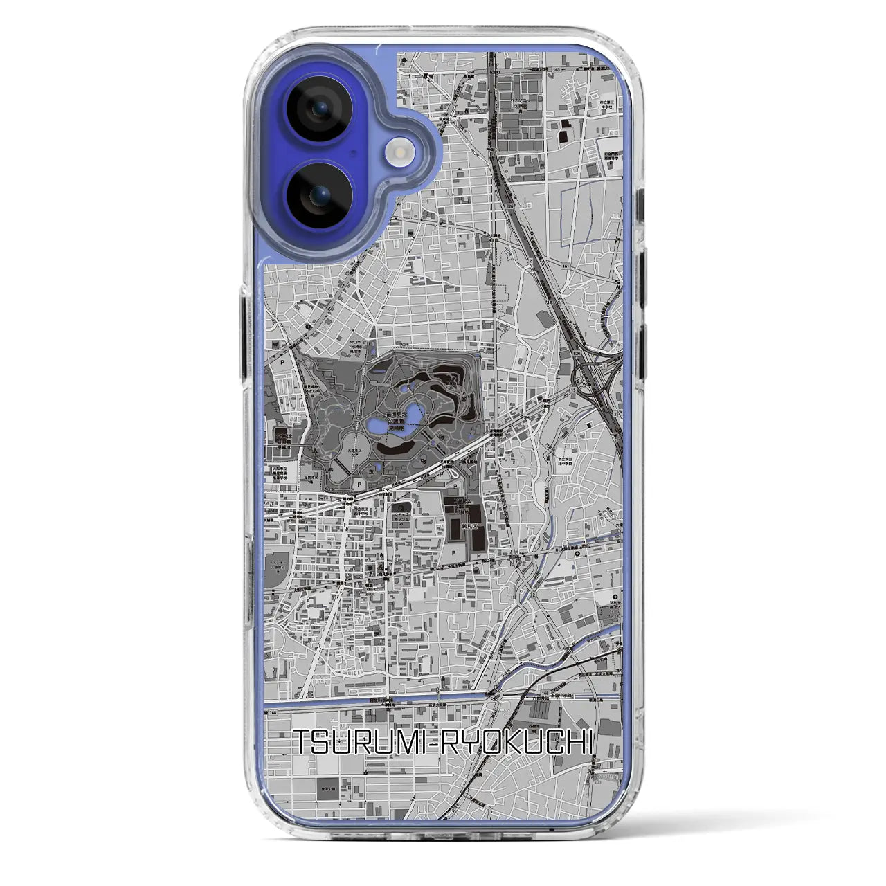【鶴見緑地(大阪府)】地図柄iPhoneケース(MagSafeタイプ)