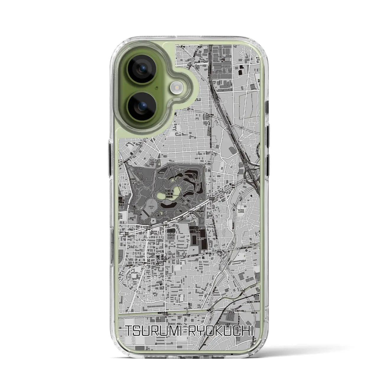 【鶴見緑地(大阪府)】地図柄iPhoneケース(MagSafeタイプ)