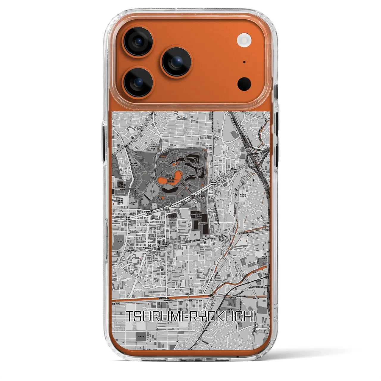 【鶴見緑地(大阪府)】地図柄iPhoneケース(MagSafeタイプ)