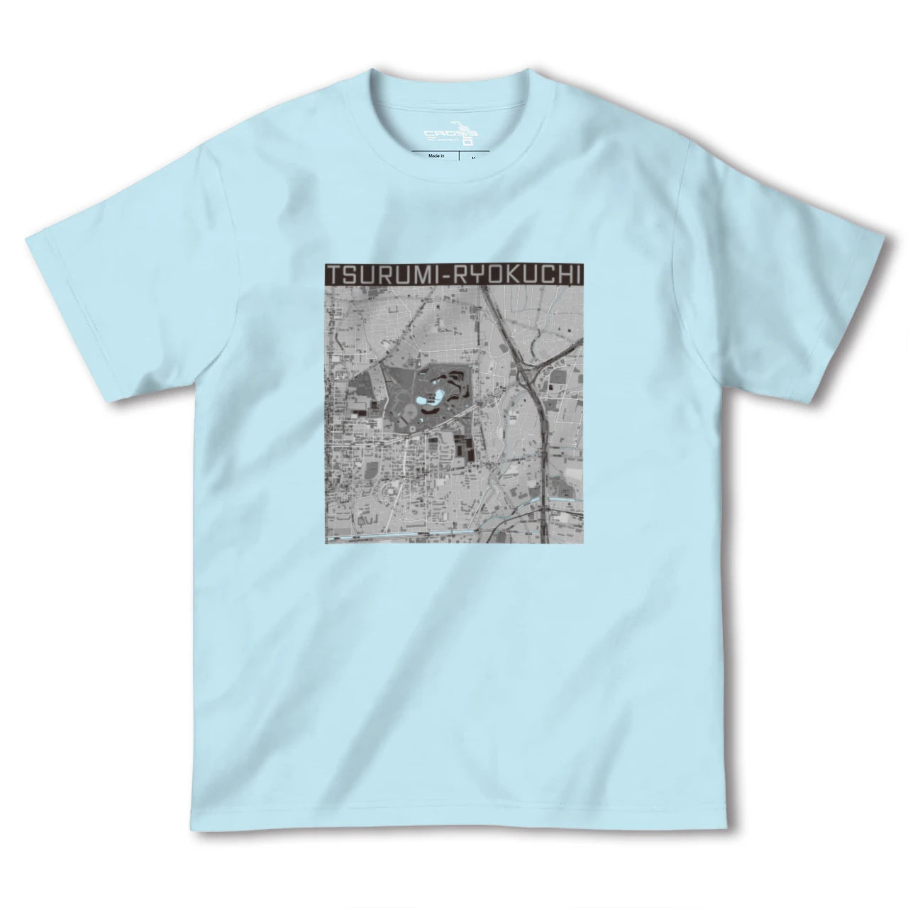 【鶴見緑地(大阪府)】地図柄ヘビーウェイトTシャツ