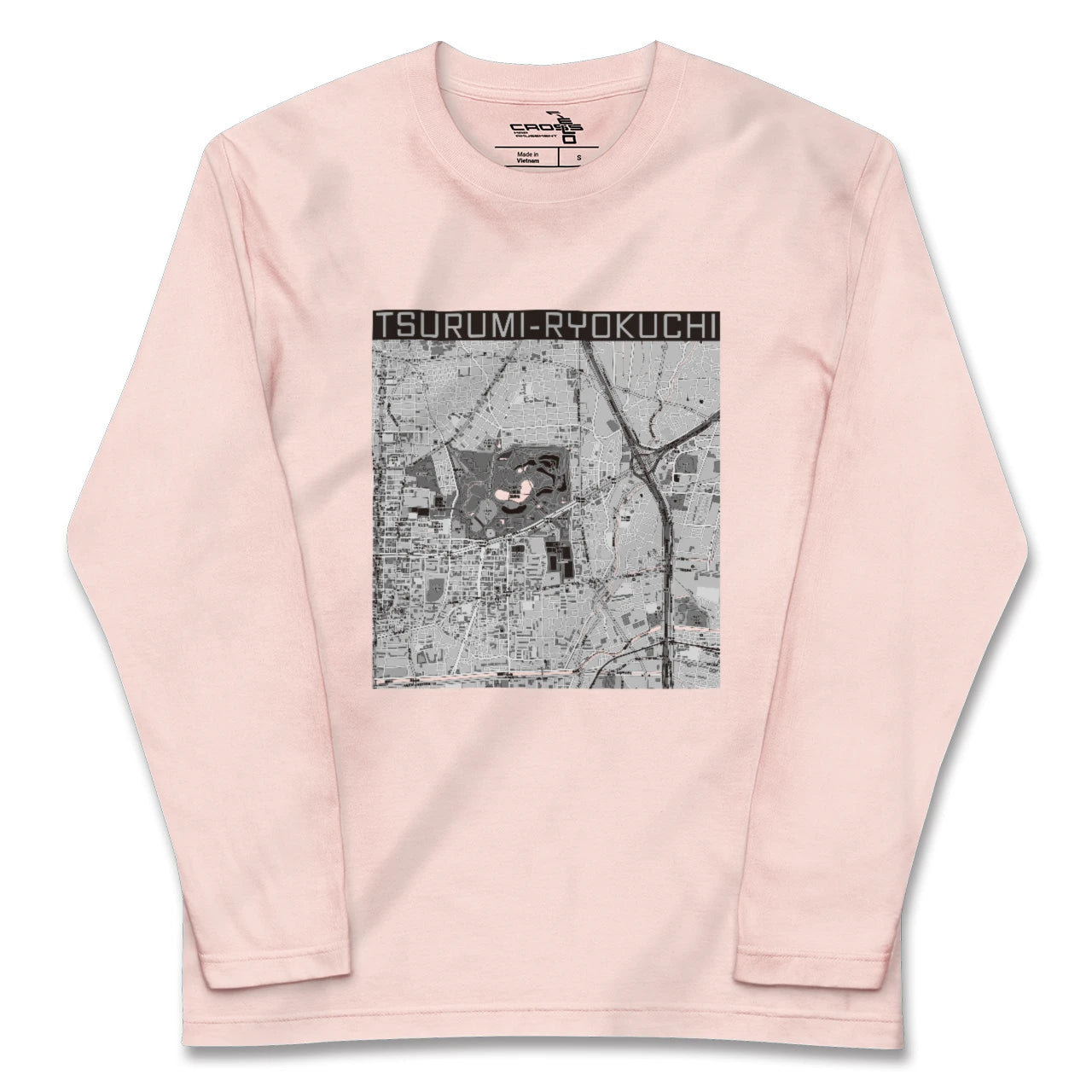 【鶴見緑地(大阪府)】地図柄ロングスリーブTシャツ