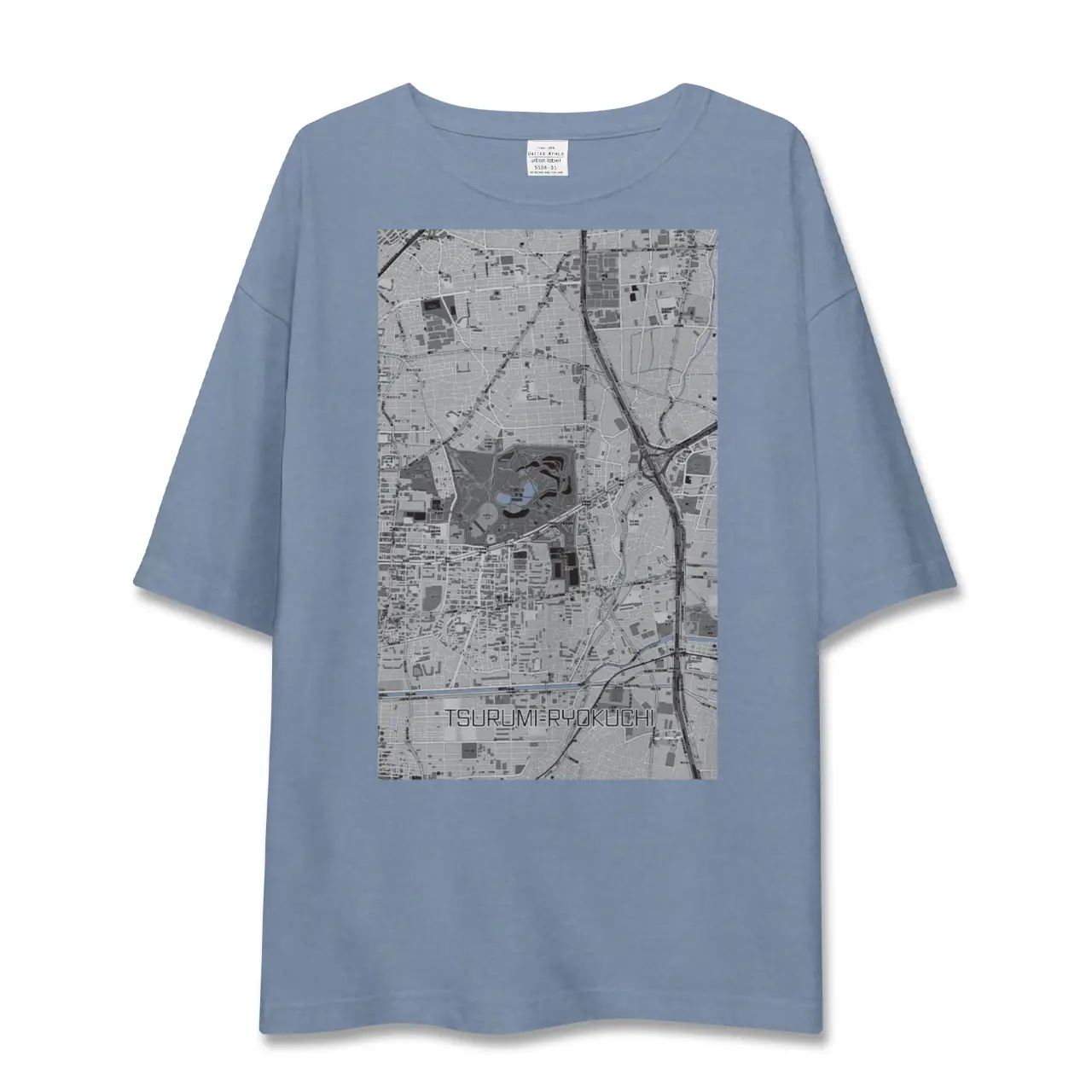 【鶴見緑地(大阪府)】地図柄ビッグシルエットTシャツ