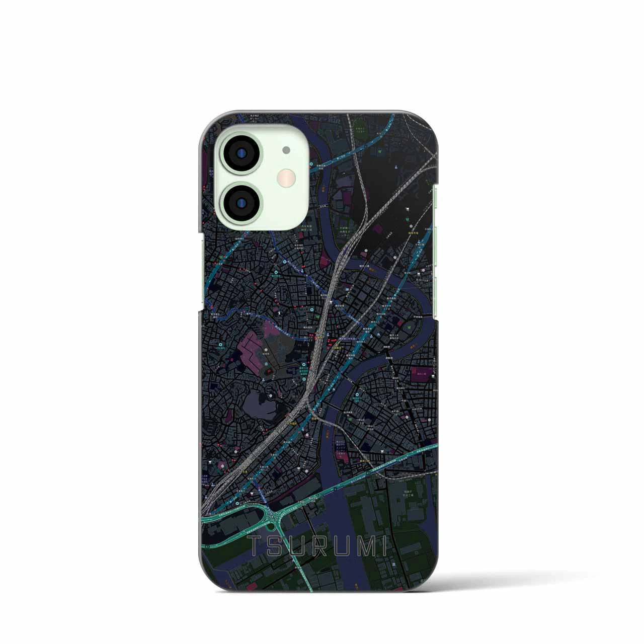 【鶴見(神奈川県)】地図柄iPhoneケース(バックカバータイプ)