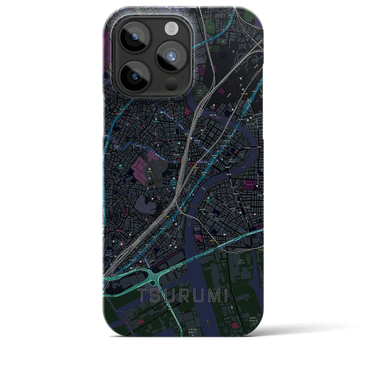 【鶴見(神奈川県)】地図柄iPhoneケース(バックカバータイプ)