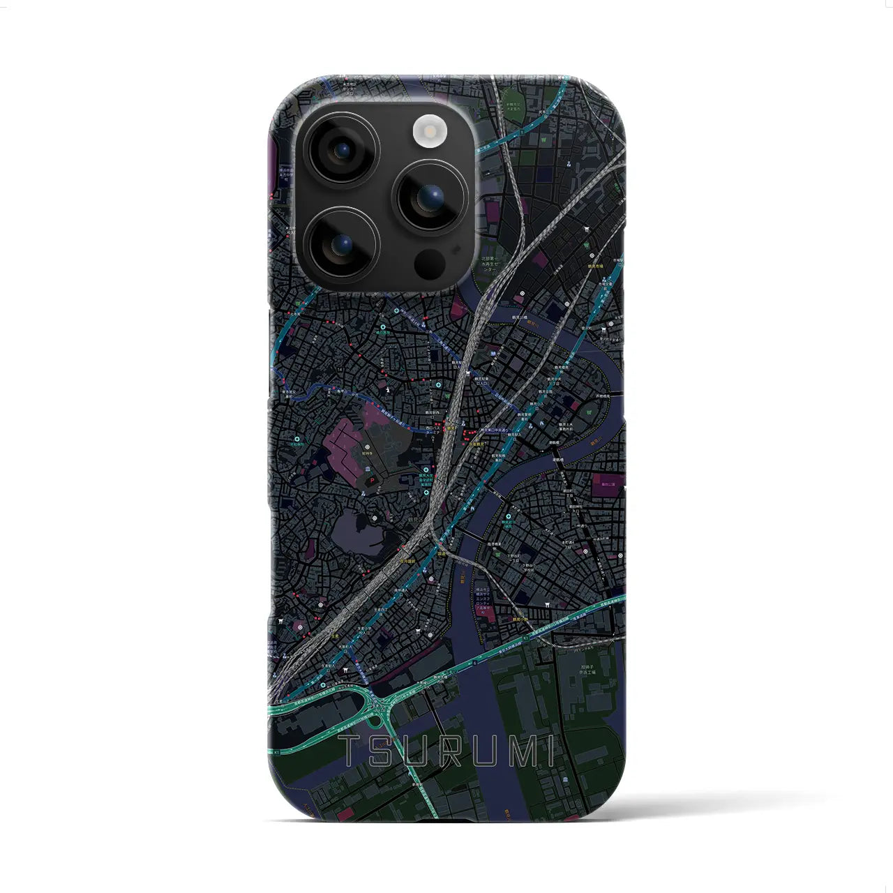 【鶴見(神奈川県)】地図柄iPhoneケース(バックカバータイプ)