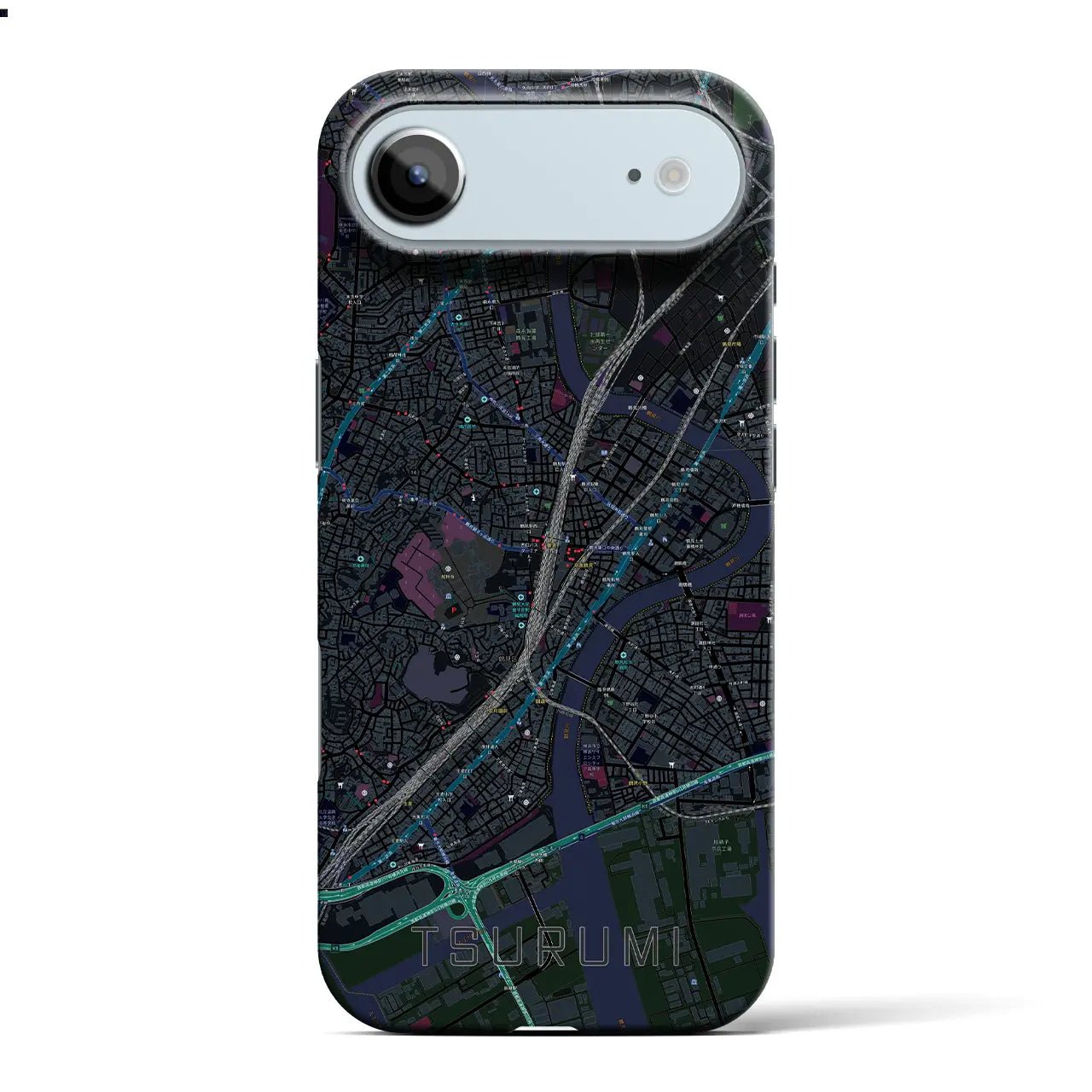 【鶴見(神奈川県)】地図柄iPhoneケース(バックカバータイプ)