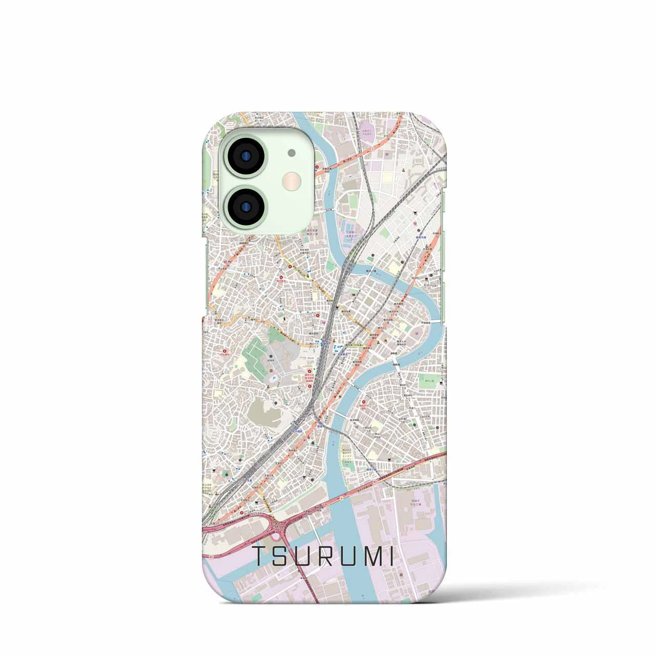 【鶴見(神奈川県)】地図柄iPhoneケース(バックカバータイプ)