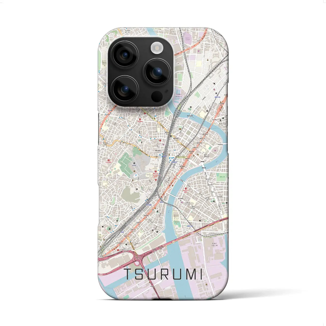 【鶴見(神奈川県)】地図柄iPhoneケース(バックカバータイプ)