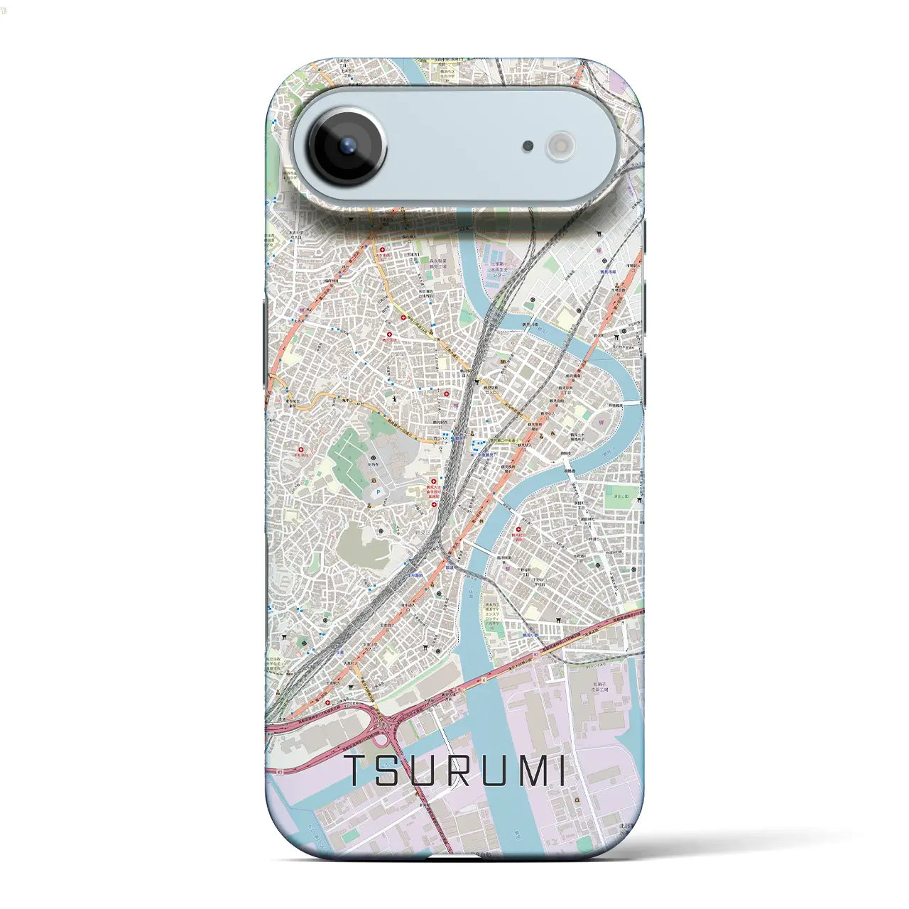 【鶴見(神奈川県)】地図柄iPhoneケース(バックカバータイプ)
