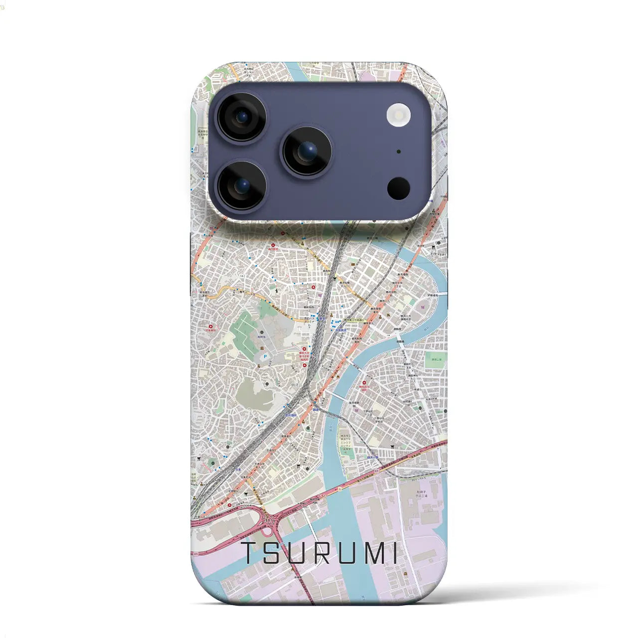 【鶴見(神奈川県)】地図柄iPhoneケース(バックカバータイプ)