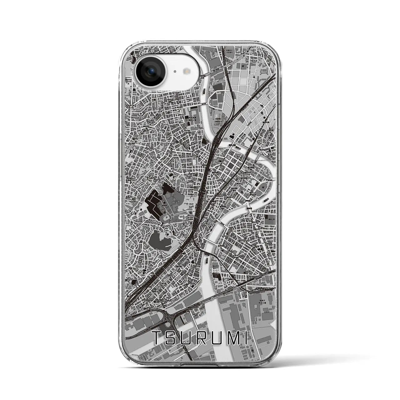 【鶴見(神奈川県)】地図柄iPhoneケース(クリアタイプ)