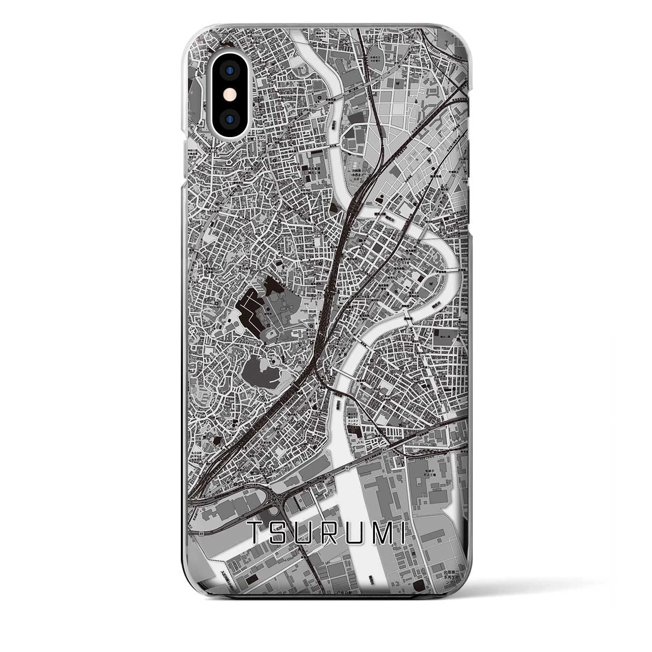 【鶴見(神奈川県)】地図柄iPhoneケース(クリアタイプ)