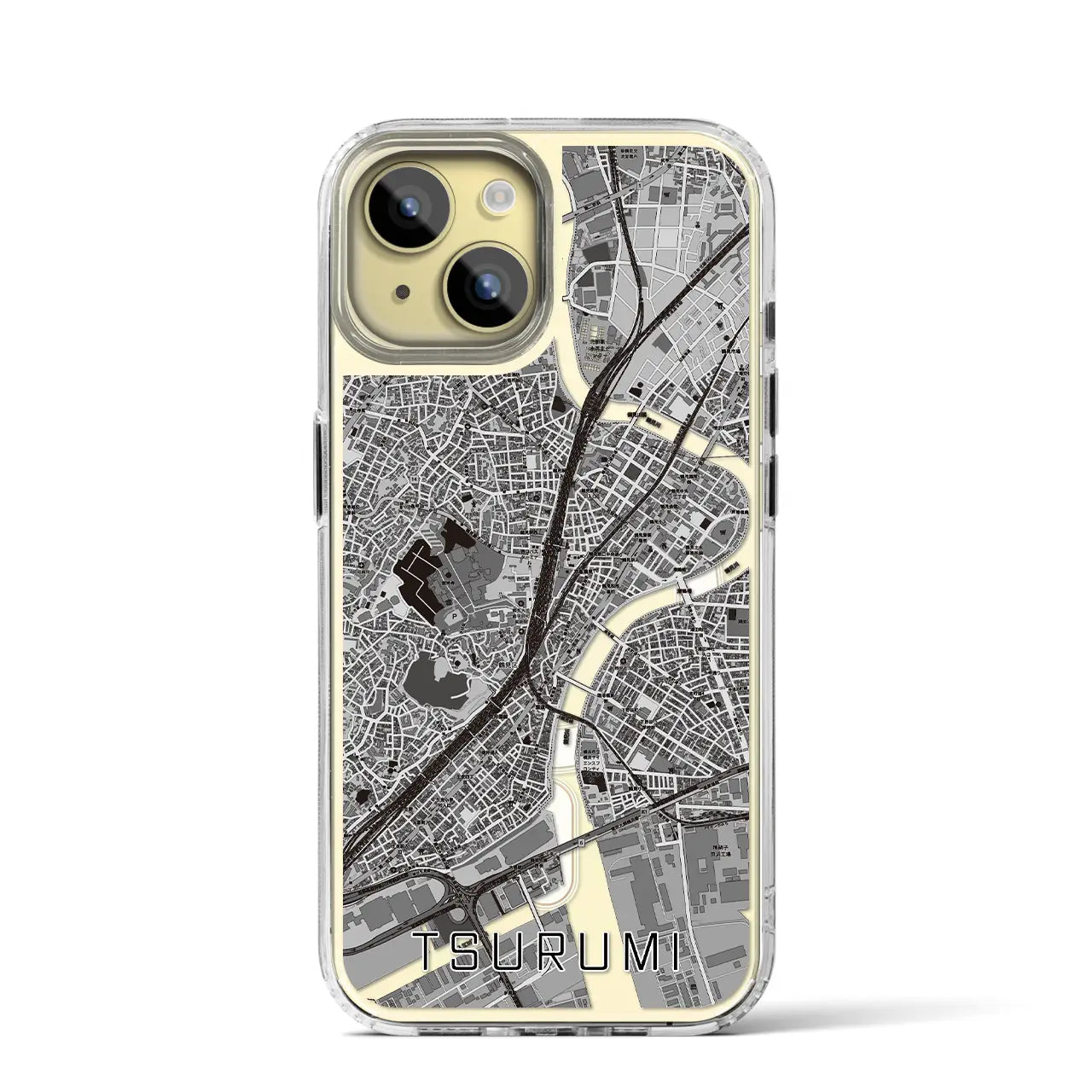 【鶴見(神奈川県)】地図柄iPhoneケース(MagSafeタイプ)