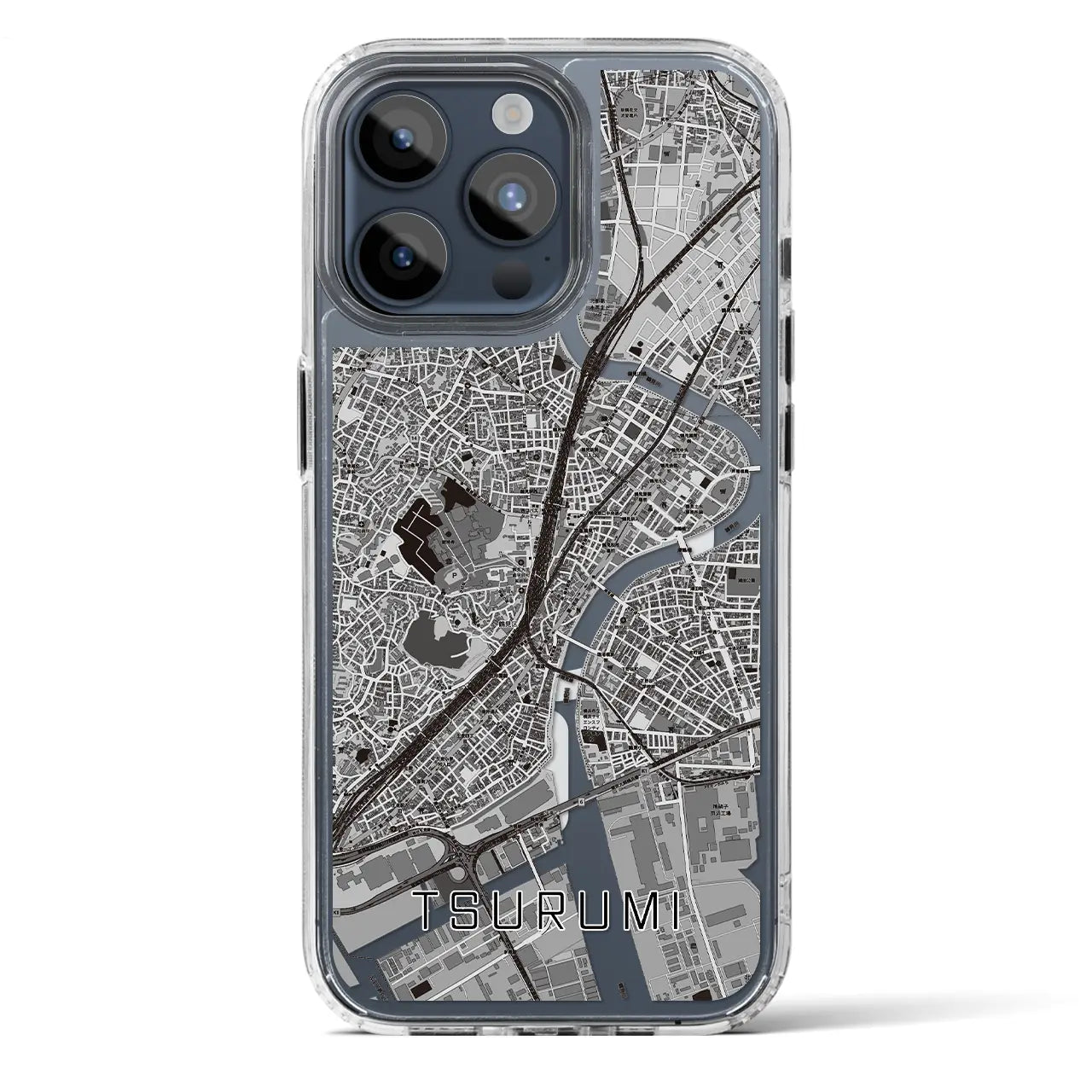 【鶴見(神奈川県)】地図柄iPhoneケース(MagSafeタイプ)