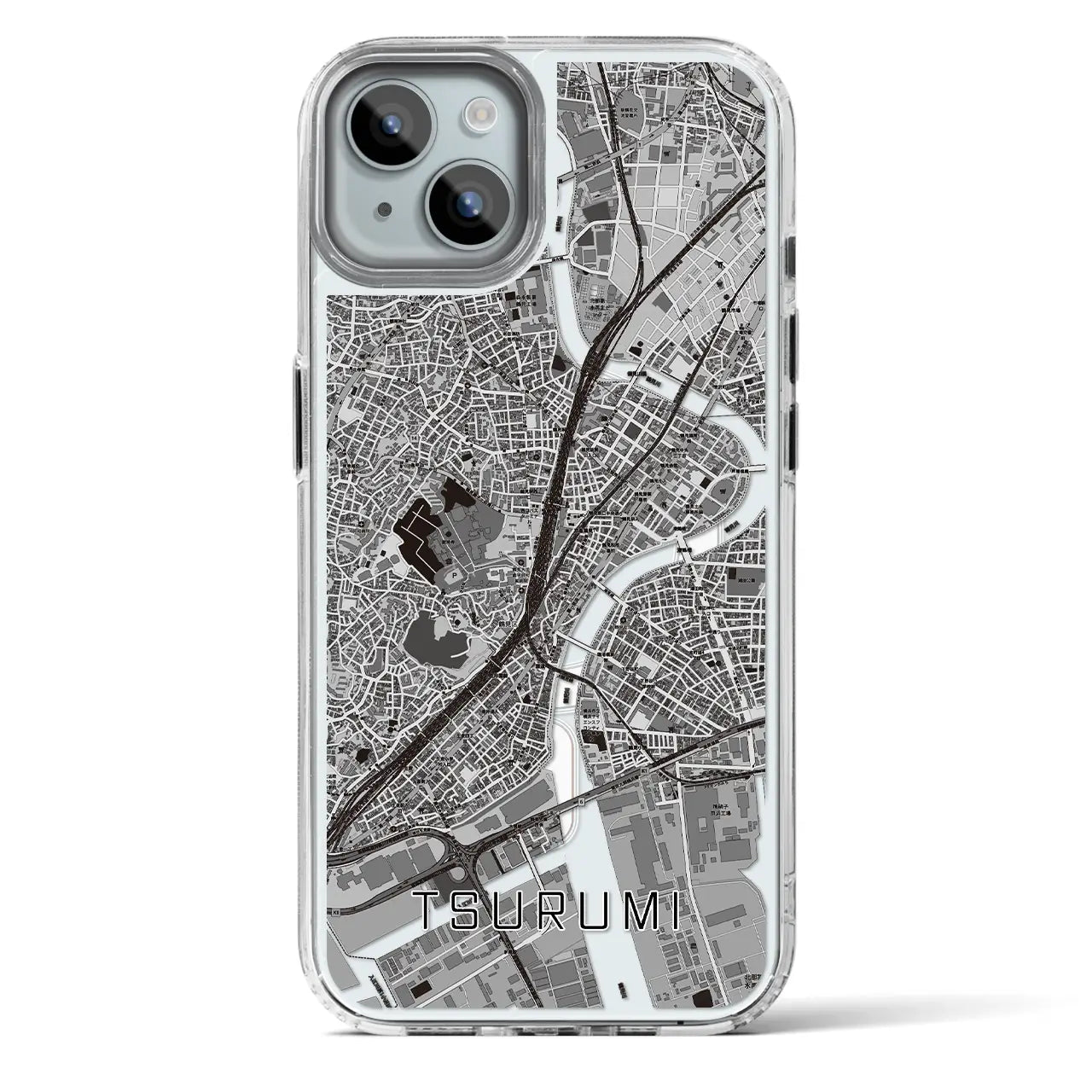 【鶴見(神奈川県)】地図柄iPhoneケース(MagSafeタイプ)