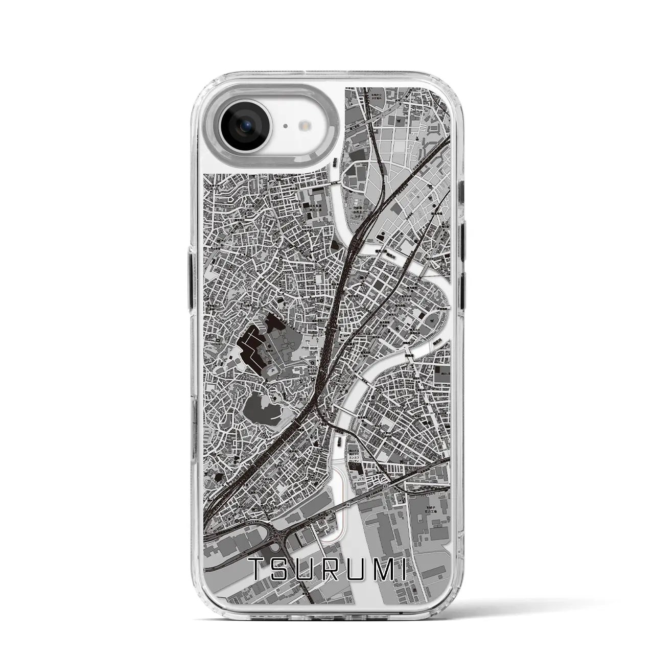 【鶴見(神奈川県)】地図柄iPhoneケース(MagSafeタイプ)