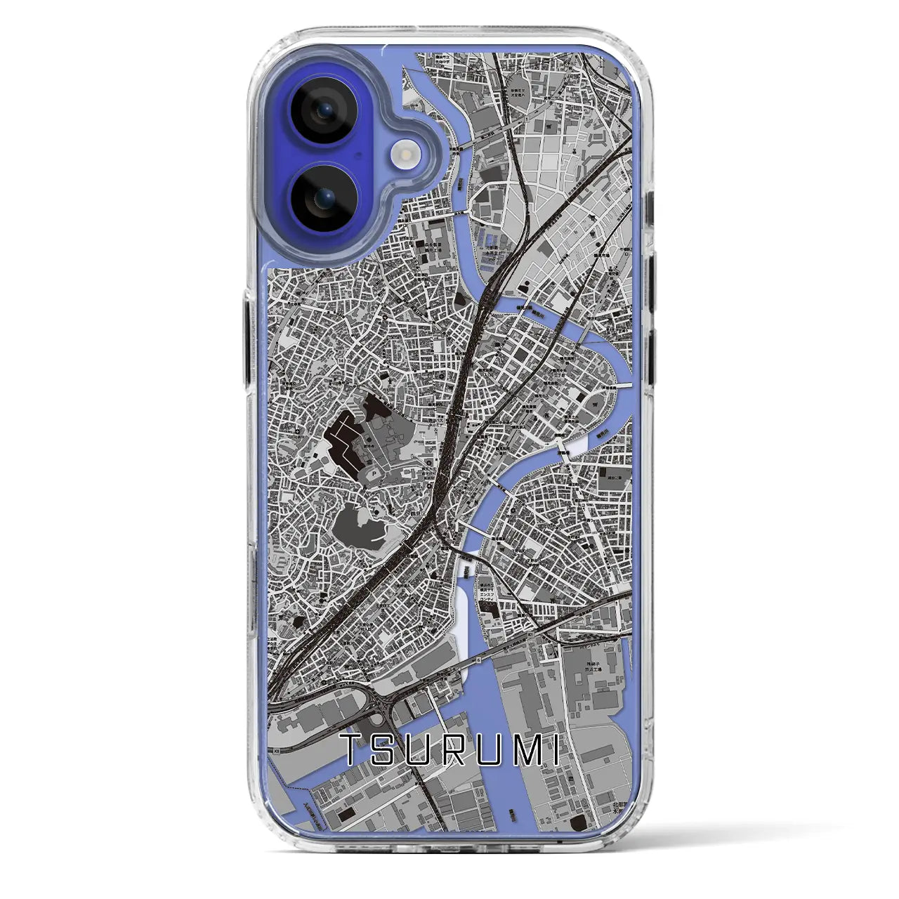 【鶴見(神奈川県)】地図柄iPhoneケース(MagSafeタイプ)