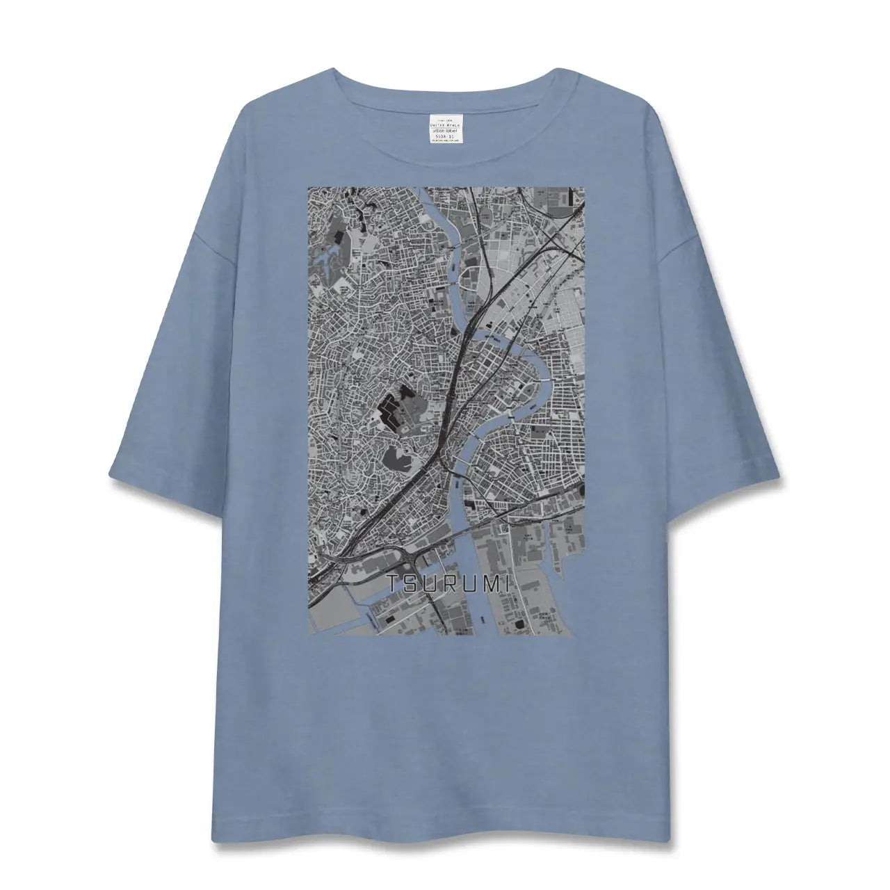 【鶴見(神奈川県)】地図柄ビッグシルエットTシャツ