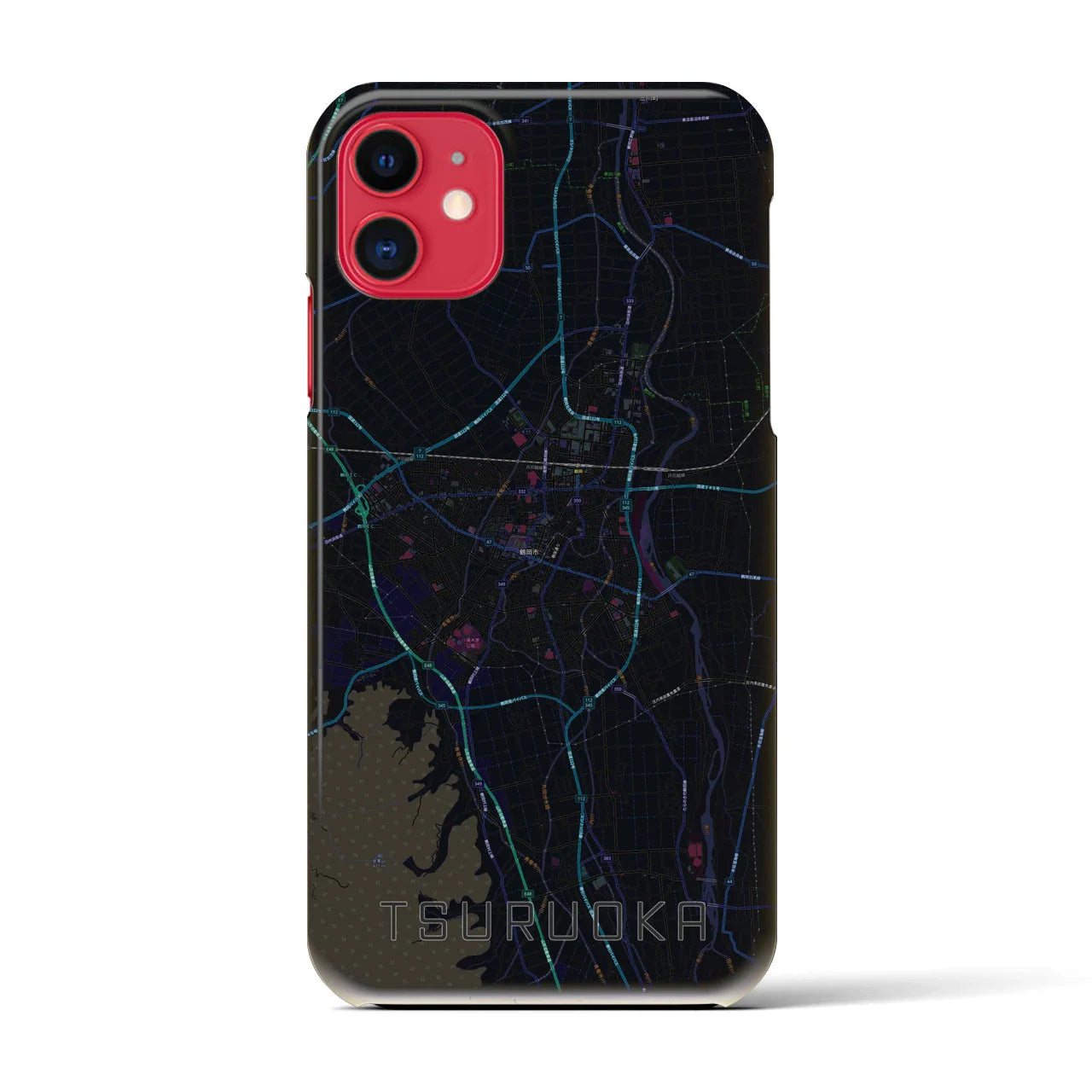 【鶴岡(山形県)】地図柄iPhoneケース(バックカバータイプ)