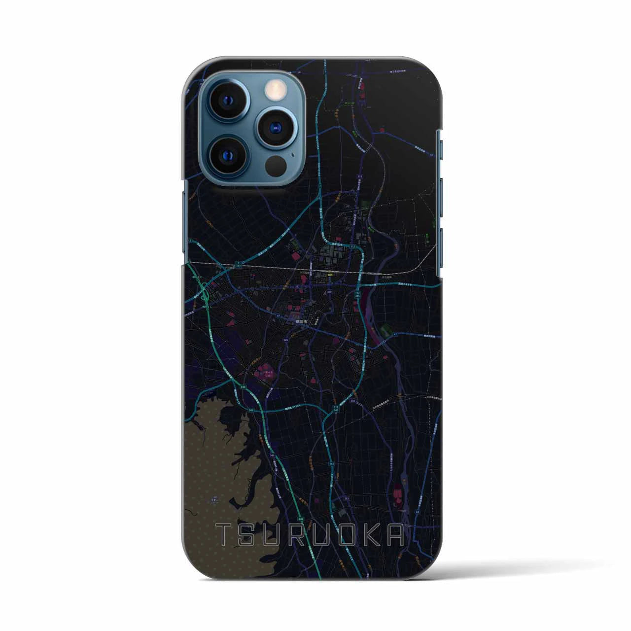 【鶴岡(山形県)】地図柄iPhoneケース(バックカバータイプ)