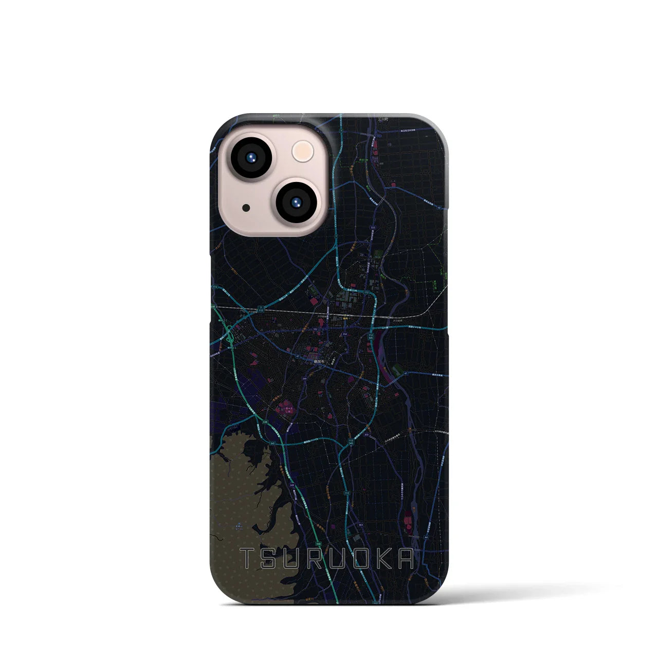 【鶴岡(山形県)】地図柄iPhoneケース(バックカバータイプ)