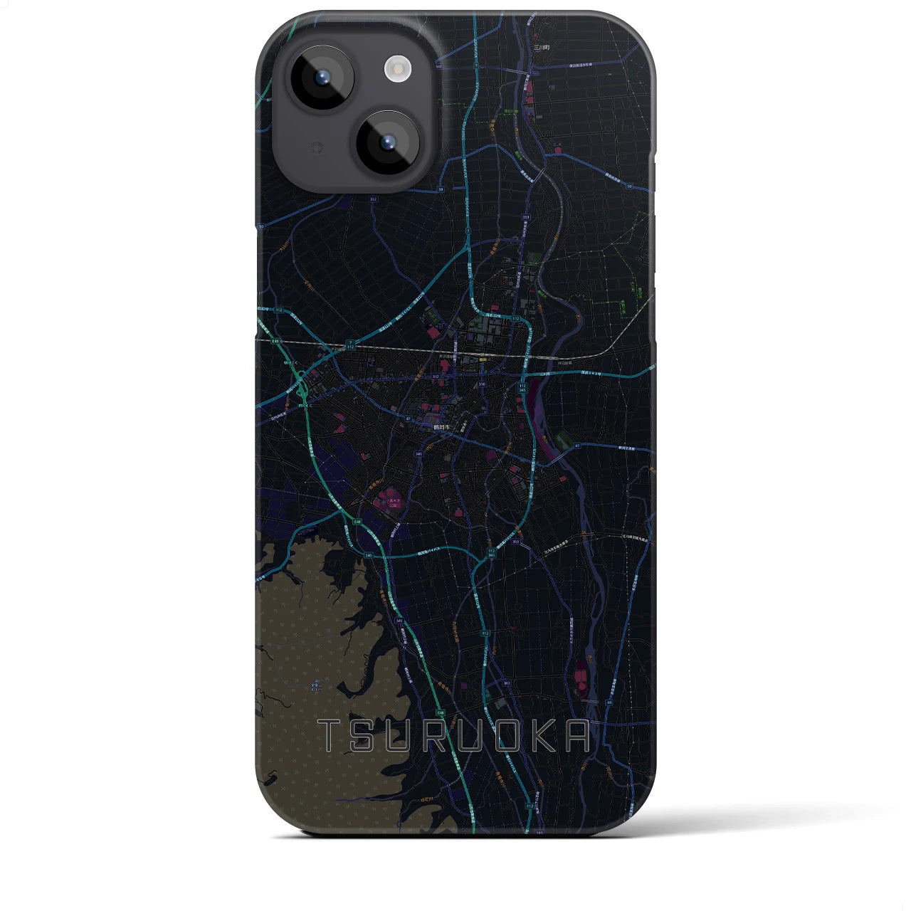 【鶴岡(山形県)】地図柄iPhoneケース(バックカバータイプ)