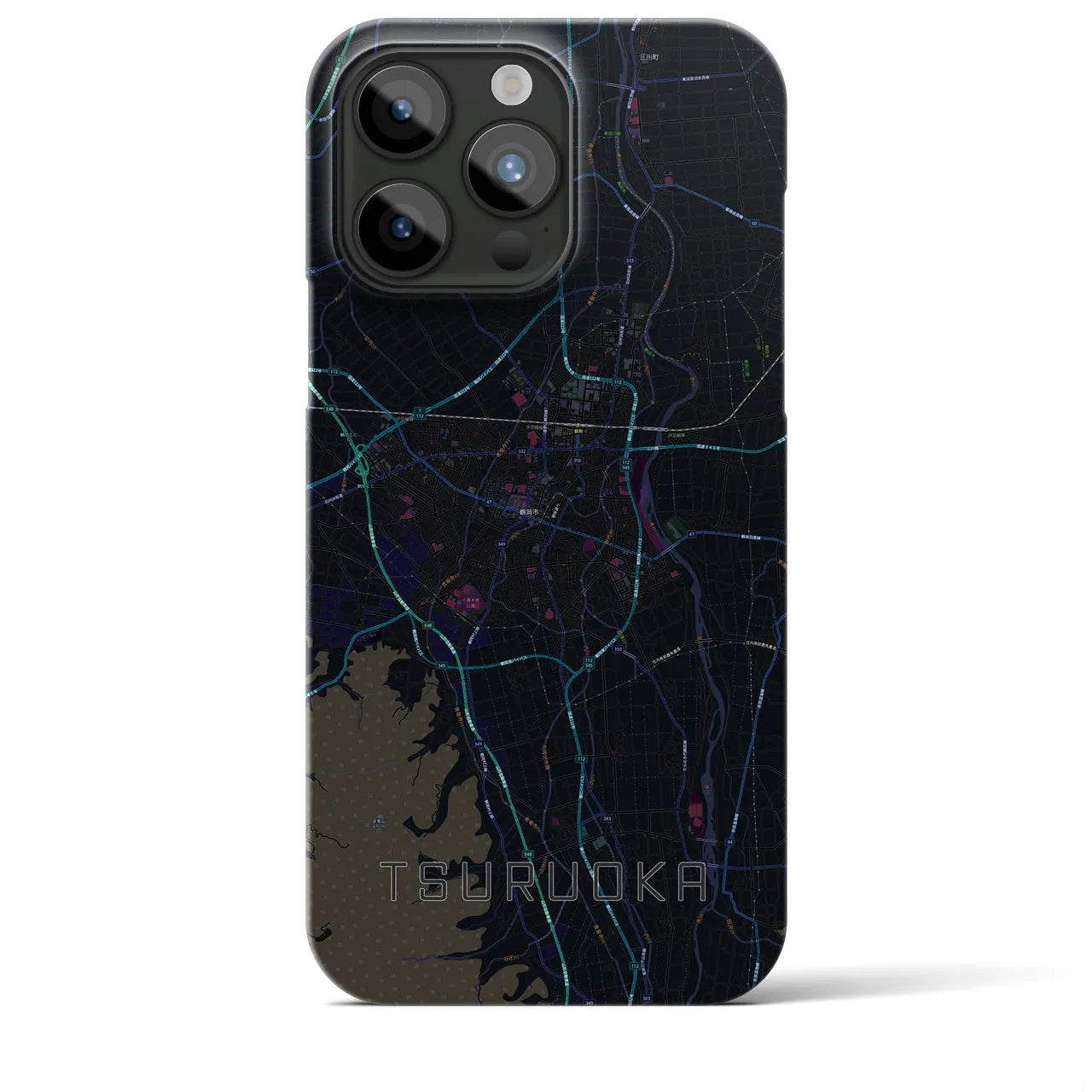 【鶴岡(山形県)】地図柄iPhoneケース(バックカバータイプ)