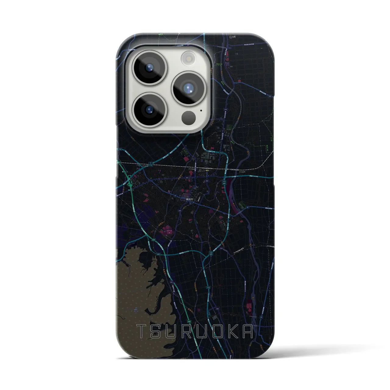 【鶴岡(山形県)】地図柄iPhoneケース(バックカバータイプ)